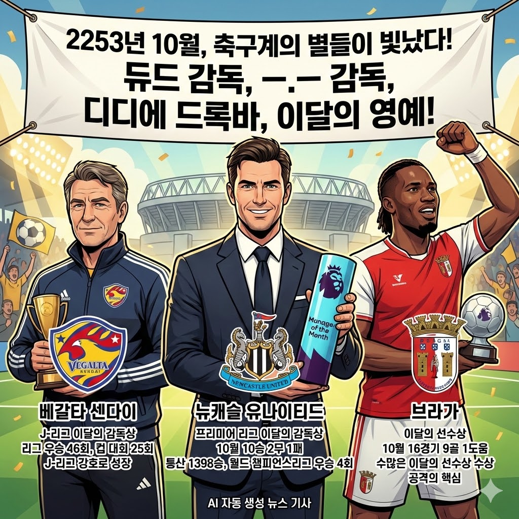 듀드 감독 이달의 감독상 수상 뉴캐슬 상승세 견인센